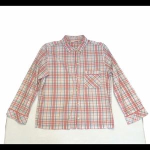 Small pink plaid Victoria’s Secret button down.